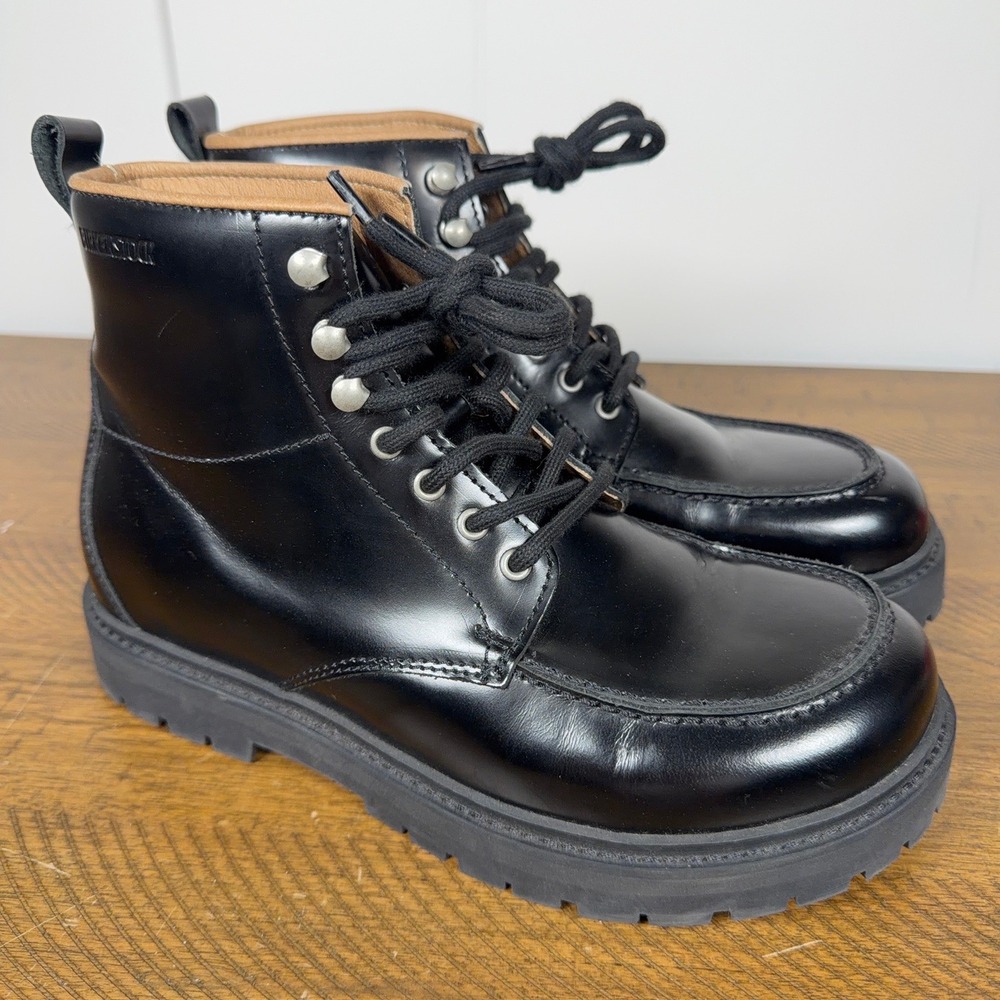 Birkenstock Black Leather Trones Boots 38